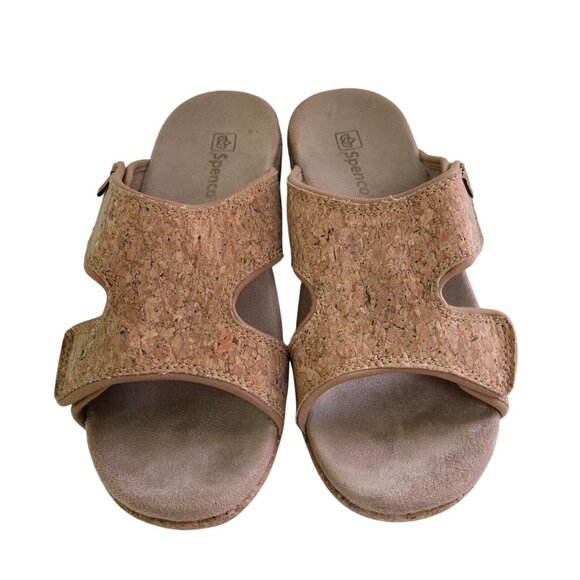 Spenco Karla Adjustable Wedge Sandal Cork Size 7B - Picture 5 of 9